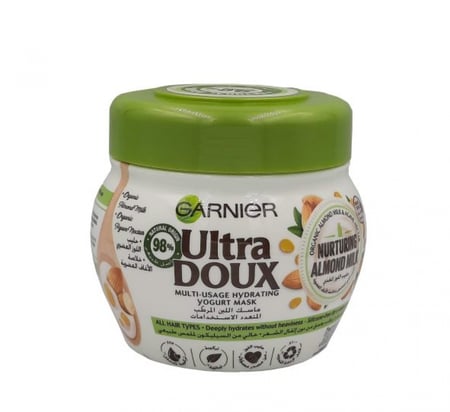 ماسك تغذية مكثفة الترا دو للشعر بالحليب واللوز من غارنييه - 300 مل