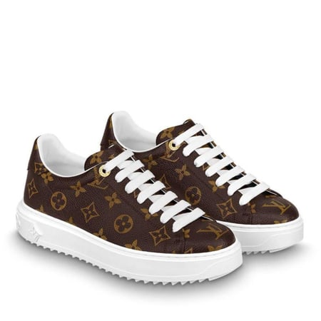 LOUIS VUITTON Time Out Sneakers Brown Monogram
