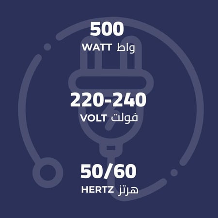 كيون خلاط استيل 500 واط، سعة 1.5 لتر جاك زجاجي ، سرعتين + مطحنة 340-DM-BBB5015SG00