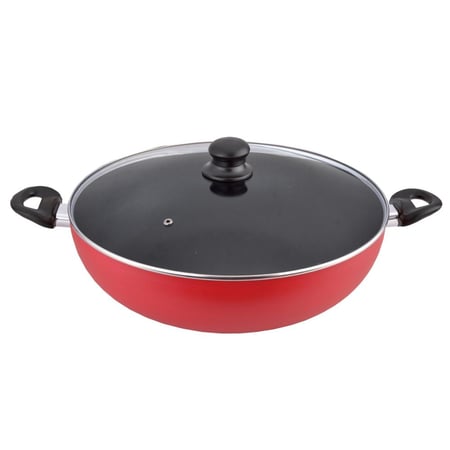 مقلاة عميقة مستر كوك - 32 سم - تيفلون مقاوم للالتصاق - مقبضين جانبية و غطاء