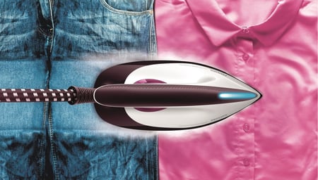 مكواة بخار مدمجة بيرفكت كير من فيليبس - 2400 واط، بخار مستمر 120 جرام/دقيقة، خزان مياه 1.5 لتر، تقنية اوبتيمال تيمب وقفل يغلق أثناء حملها، إيقاف تلقائي، أرجواني/أبيض