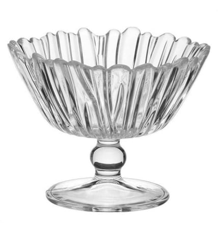 حامل حلويات زجاج بقاعدة باشاباشي أورورا - 14 سم