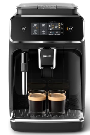 ماكينة تحضير الإسبريسو الأوتوماتيكية بالكامل من فيليبس، سلسلة 2200-2، مشروبات، 1500 واط، شاشة لمس، خافق حليب كلاسيكي