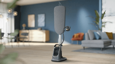 فيليبس كاوية الملابس المتكامل سلسلة 8500، 2200 واط، بخار مستمر 90 جم/دقيقة، خزان مياه قابل للفك 1.2 ل، 3 إعدادات بخار صديقة للبيئة، لوح كي مائل بعجلات مدمجة، رمادي