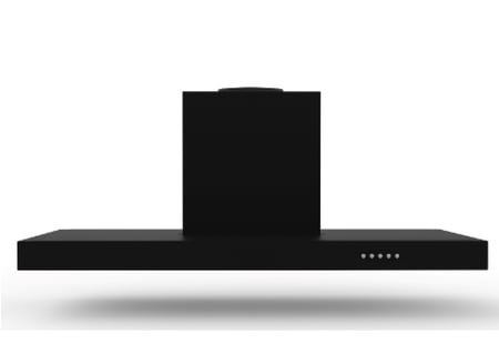 كومتل شفاط بلت ان اسود ٩٠ سم بقوة شفط 450 متر مكعب ، تحكم يدوي ماطورين شفط ٣ مستويات