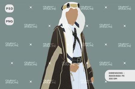 شخصية بملابس تراثية سعودية