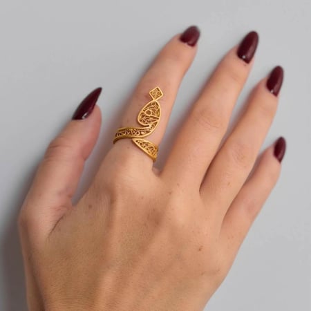 خاتم بحفر الحرف على طلبك