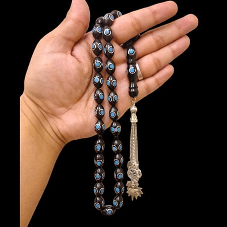 سبحة من خشب الكوك مع كركوشه معدنية