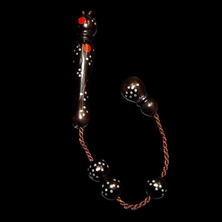 سبحة من خشب كوك 99 خرزة تطعيمات منوعه