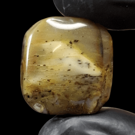 حجر عقيق طبيعي متعدد الألوان  قص مربع