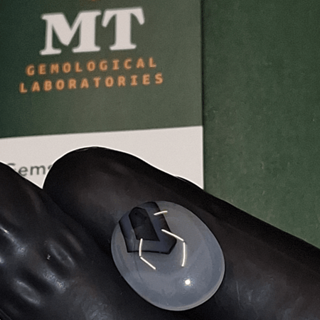 حجر عقيق مصور طبيعي مفحوص و موثق بشهادة مختبر