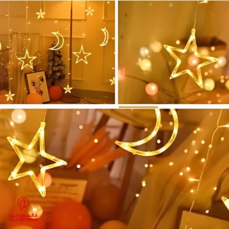 عقد انارة هلال ونجوم بطول 3.5 متر