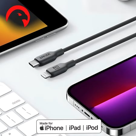 كيبل انكر تايب سي للايفون - كابل PD مقوي ومقاوم للانحناء بـ 30 واط