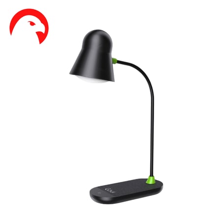 مصباح طاولة من قوي مع شاحن لاسلكي ومكبر صوت