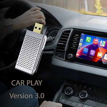 كار بلاي AI Box  – شغل كل شيء لاسلكي مع CarPlay – رام 4GB وذاكرة 64GB