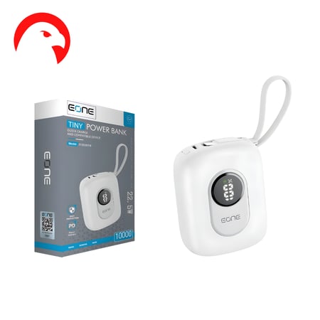 شاحن متنقل اي ون 10000 مللي أمبير 22.5 واط مدمج 2 كابل ايفون + تايب سي