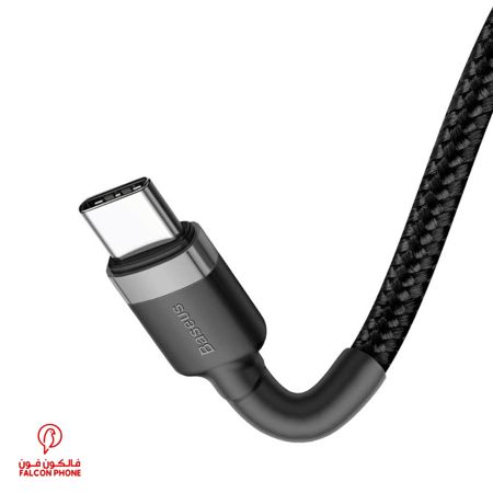 استمتع بأداء متميز مع كابل قماش تايب سي من بيسوس بقوة 60 واط وطول 1م