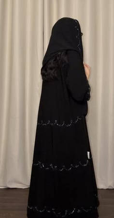 عبايه (N91) كامل شك كحلي