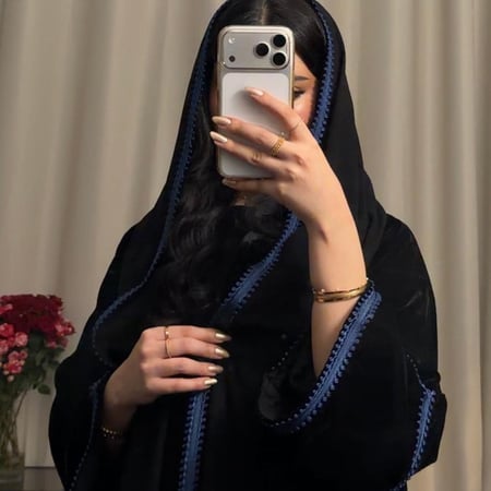 عبايه( N92 )كلفه كحلي