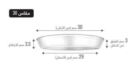 صينية بسبوسة واحده 30 سم عمق 3 سم