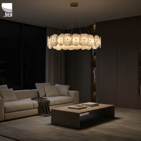 ثريا رخامي ذهبي