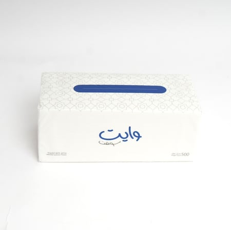4 شدات مناديل حجم كبير وايت سوفت 500 منديل