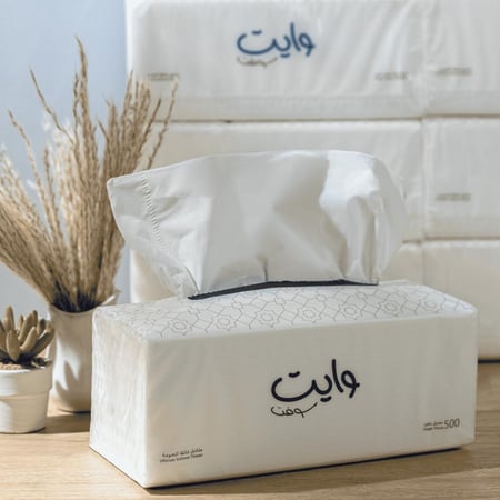 بكج 8 شدات مناديل حجم كبير وايت سوفت 5 طبقات