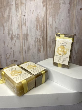 توزيعات صابون طبيعي للمواليد ثيم أصفر