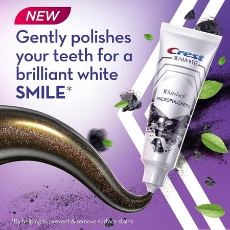 معجون تبييض الاسنان وايت لوك Crest 3D WHITE خلاصة الفحم