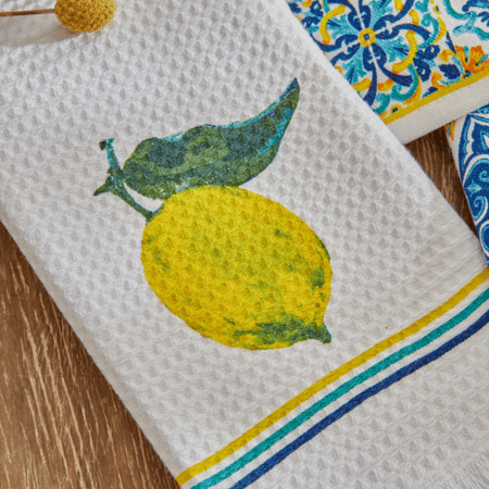طقم مناشف مطبخ قطنية فاخرة Lemon