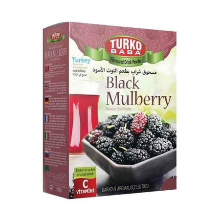 مسحوق شراب بنكهة التوت الأسود توركو بابا توت اسود فاخر طبيعي مشروب توت