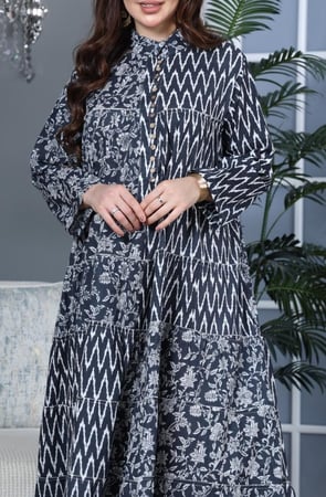 جلابية كلوش قطن 100% بتشكيلة نقوشات رائعة