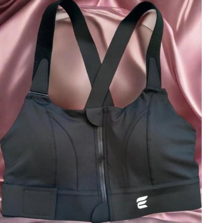صدرية رياضية بدعم عالي - لون أسود