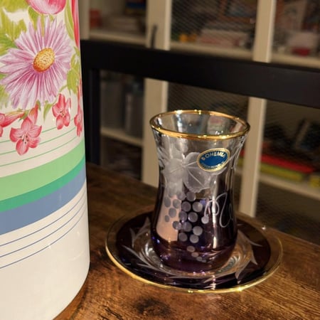 من النوادر طقم كرستال بوهيمي فاخر