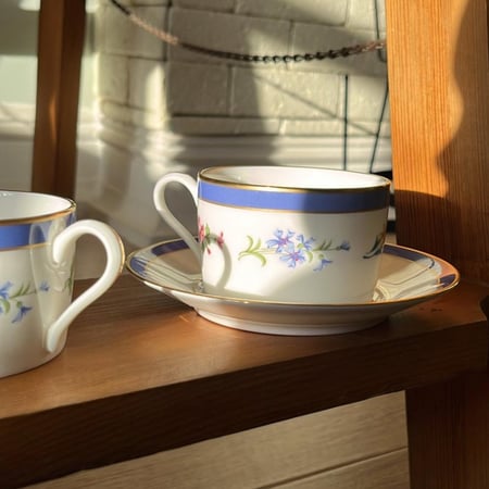 كوب فنتج ‎ ونادر من مجموعة  "Tiffany Floral"  ‎ماركة  Tiffany & Co ~ صنع في اليابان 1998