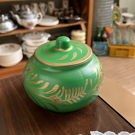 علبة نحاس صناعة هندية فنتج | رسم يدوي