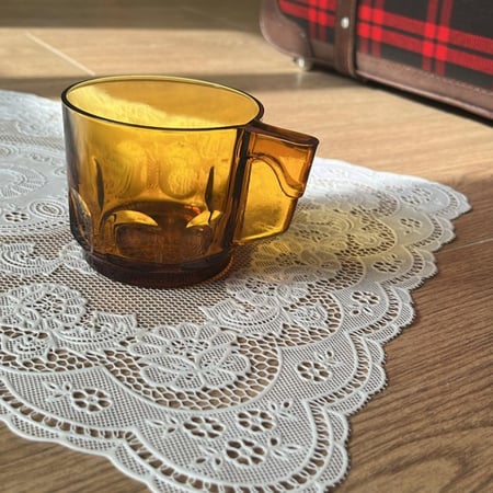 من أكواب لون الكهرمان الصناعة الكورية