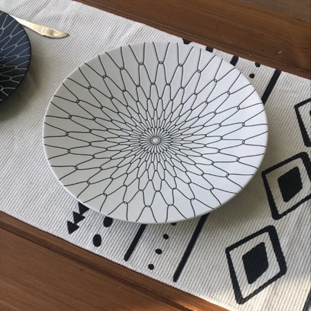 طقم صحون من قطعتين