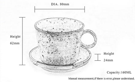 كوب خزف صناعة يدوية