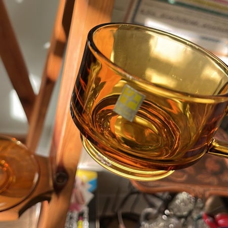 كوب صناعة يابانية فنتج لون الكهرمان من SOGA GLASS