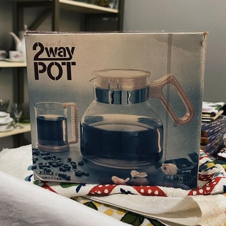 Pot وعاء زجاجي من YAMA ثنائي الاستخدام للحار و البارد