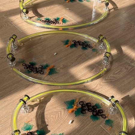 طقم صواني اكريلك ، اصدار عتيق