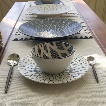 طقم صحون من قطعتين