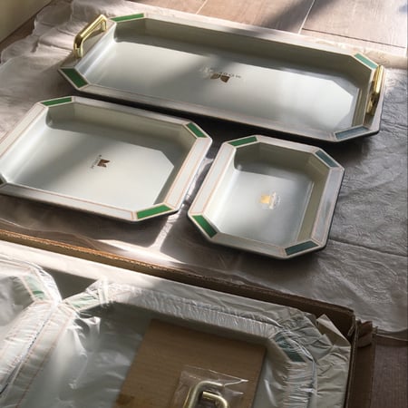 طقم صواني عتيقة من 3 قطع