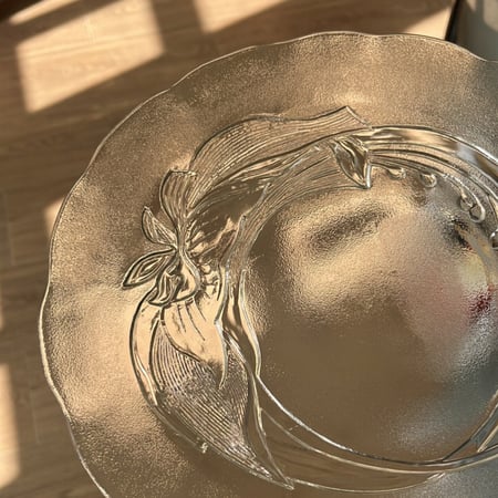 صحن زجاج فنتج صناعة اندونيسية