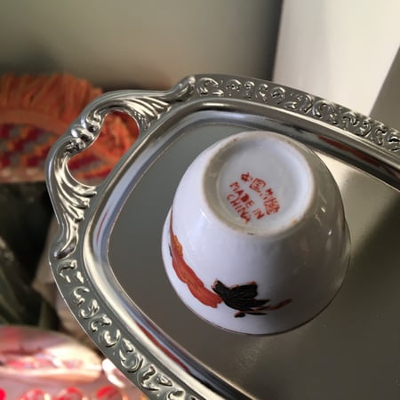 فناجيل فنتج ختم صيني احمر - ( درزن )