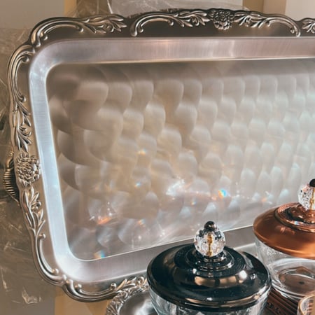 silver tray صينية فنتج صناعة يابانية