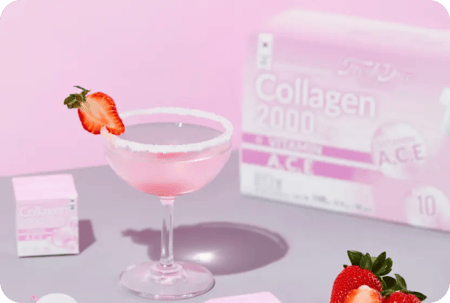فريش دوز الكولاجين 2000 وفيتامين أ ، ج ‘ ه لتقليل التجاعيد وترطيب البشرة بنكهة الفراولة
