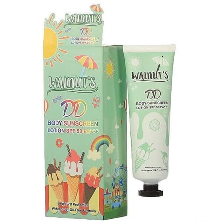 لوشن واقٍ من الشمس للجسم من WALNUTS DD بعامل حماية من الشمس SPF50