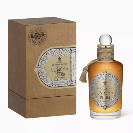 عطر او دو بارفيوم ليجاسي أوف بيترا من Penhaligons زجاجة ذهبية بنية